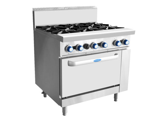 6 BURNERS WITH OVEN - AT80G6B-O