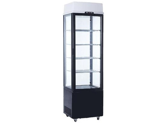 UPRIGHT DISPLAY CHILLER 1 DOOR 4 SIDED GLASS - CTD235