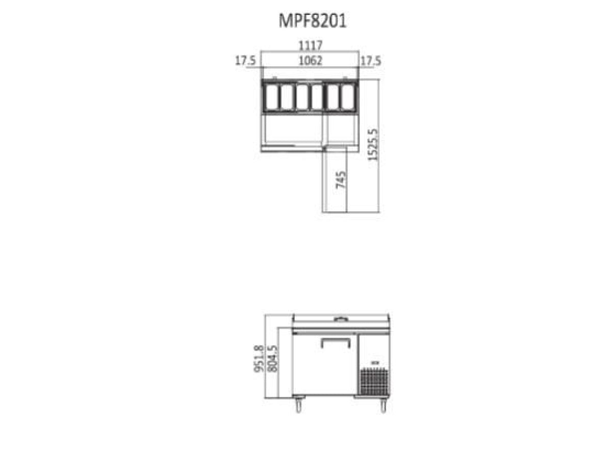 PIZZA PREPARATION CHILLER 1 DOOR - MPF8201