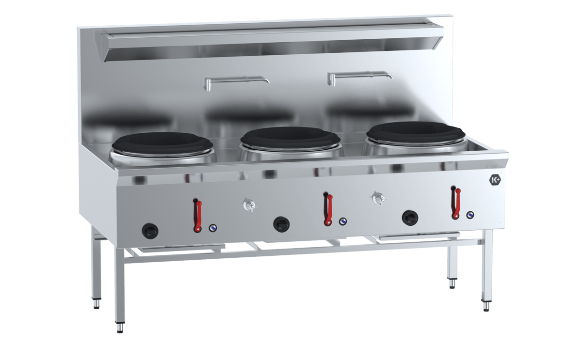 WATERLESS WOK TABLE 3 HOLE GAS - UFWWK-3
