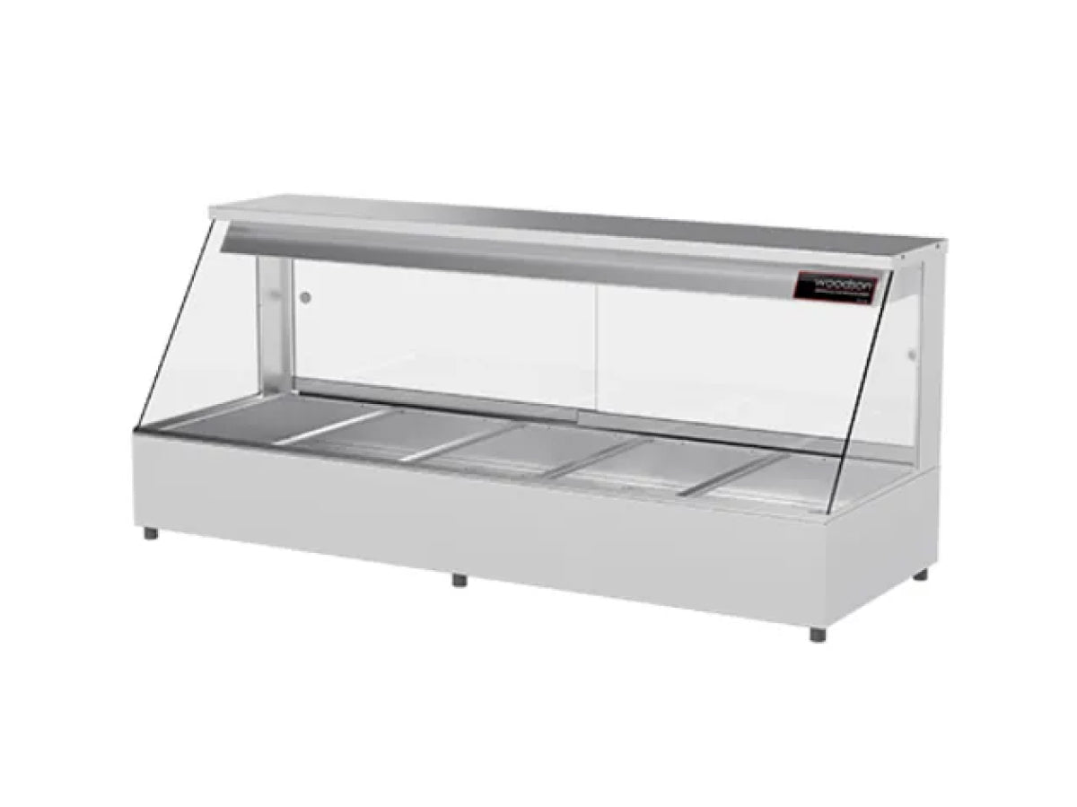 HOT FOOD DISPLAY STRAIGHT GLASS 2 BAY - WHFS22