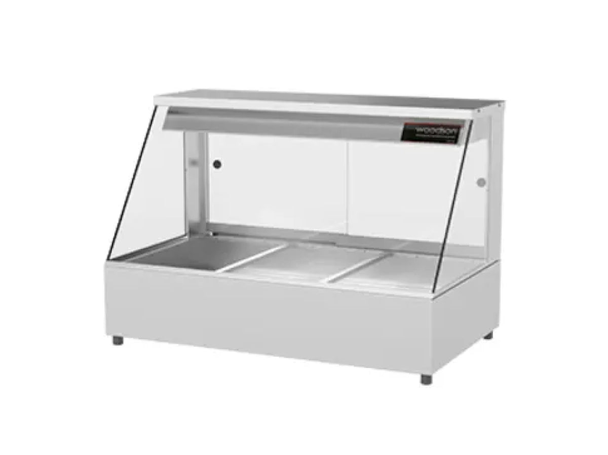 HOT FOOD DISPLAY STRAIGHT GLASS 2 BAY - WHFS22