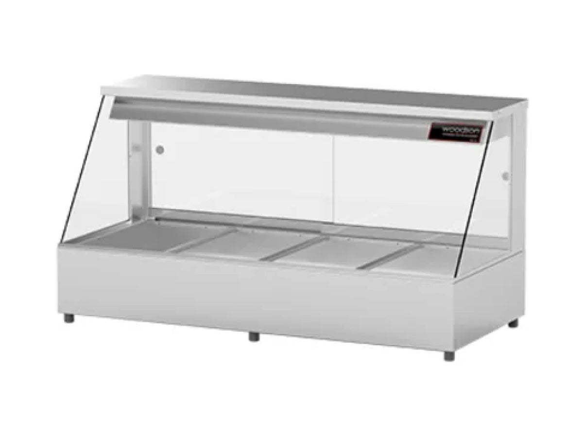 HOT FOOD DISPLAY STRAIGHT GLASS 2 BAY - WHFS22