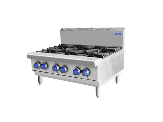 OPEN 6 BURNER COOK TOPS - AT80G6B-C