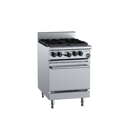 B & S 4 BURNER GAS RANGE - OV-SB4