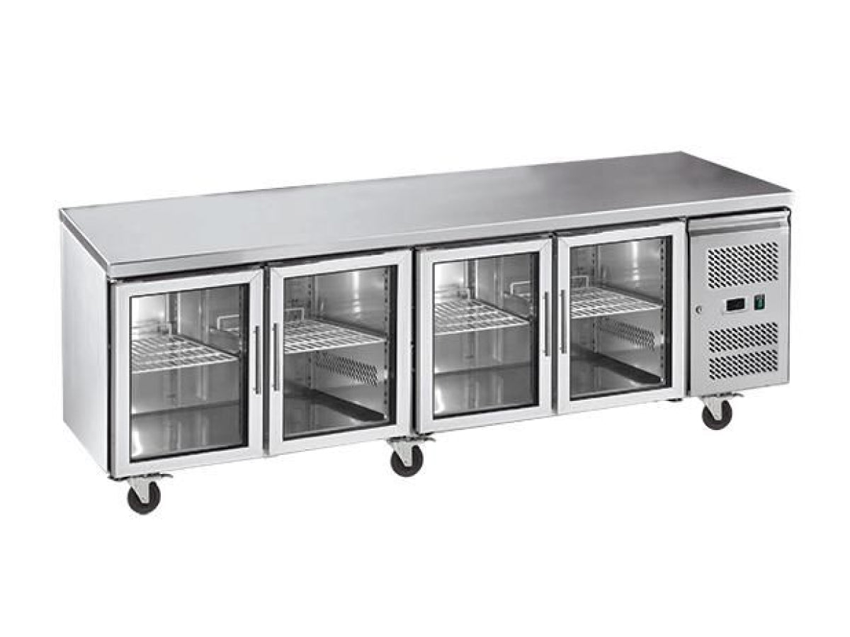 EXQUISITE UNDER BENCH CHILLER SLIMLINE 4 GLASS DOOR - SSC550G