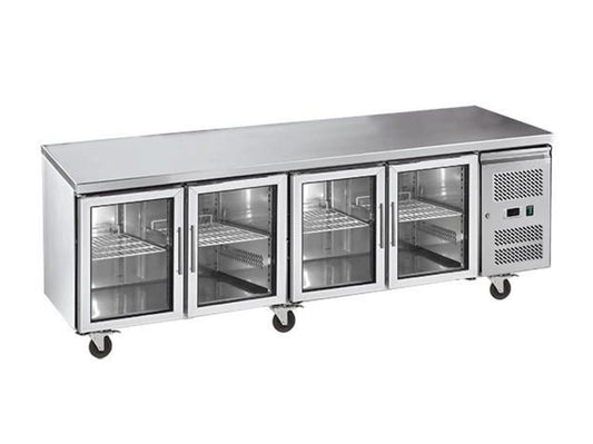 EXQUISITE UNDER BENCH CHILLER SLIMLINE 4 GLASS DOOR - SSC550G