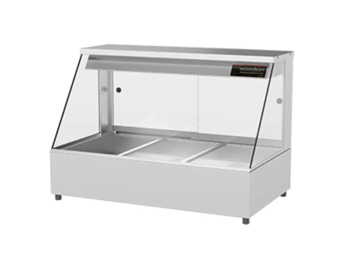 HOT FOOD DISPLAY STRAIGHT GLASS 3 BAY - WHFS23
