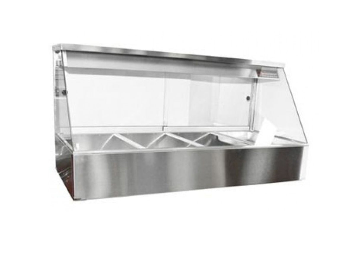 HOT FOOD DISPLAY STRAIGHT GLASS 4 BAY - WHFS24