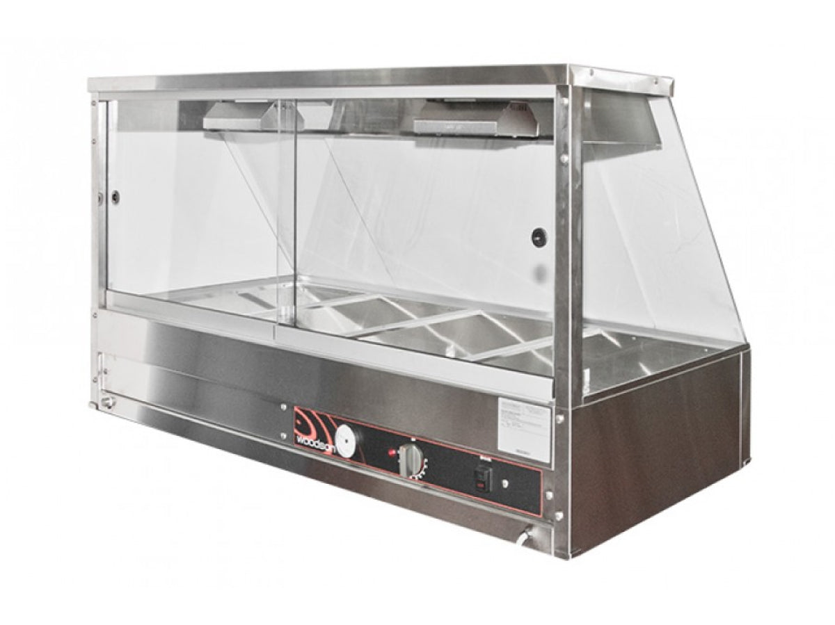 HOT FOOD DISPLAY STRAIGHT GLASS 5 BAY - WHFS25