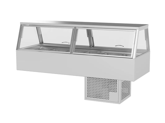 COLD FOOD DISPLAY STRAIGHT GLASS 6 BAY - WRCFS26